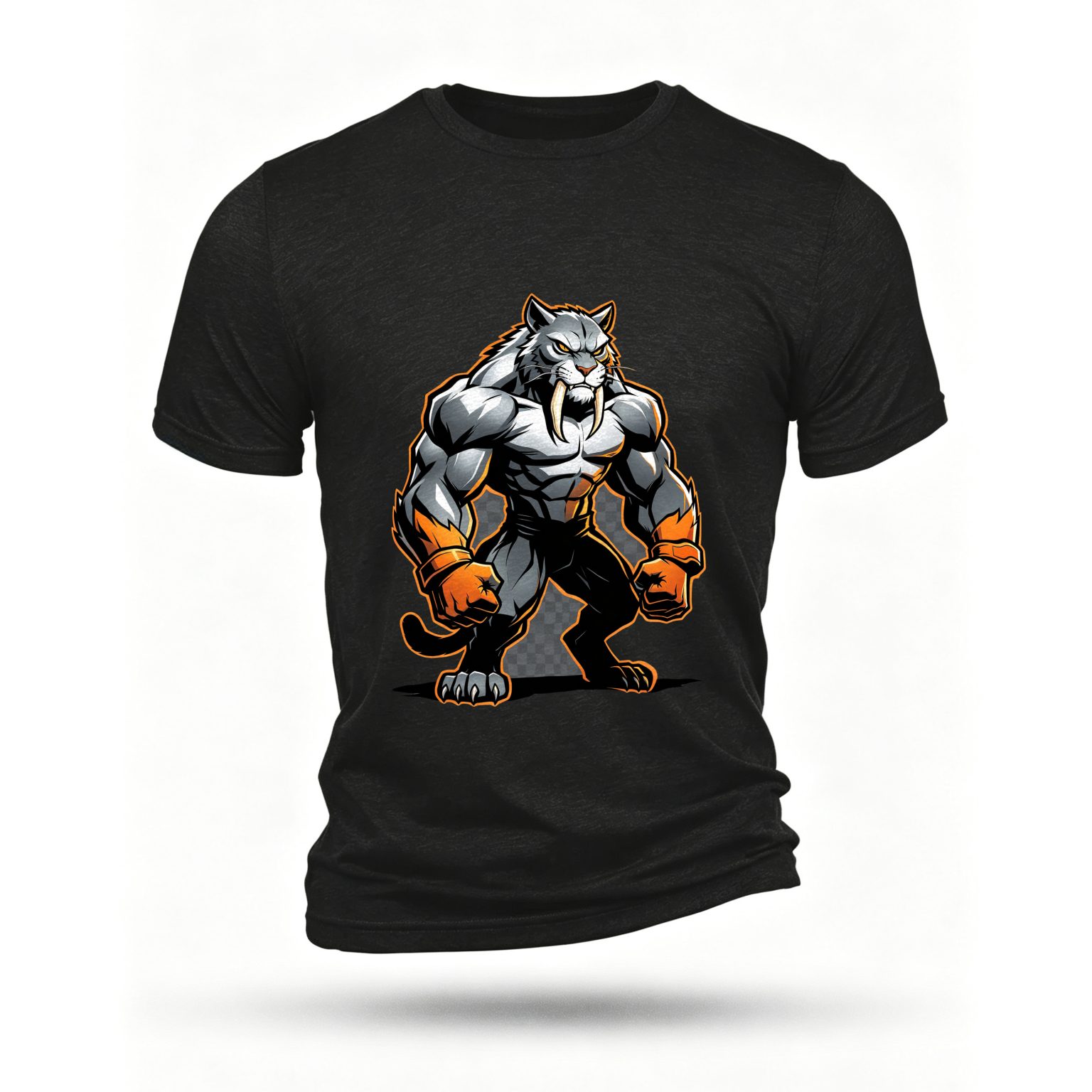 Black T-shirt, front print