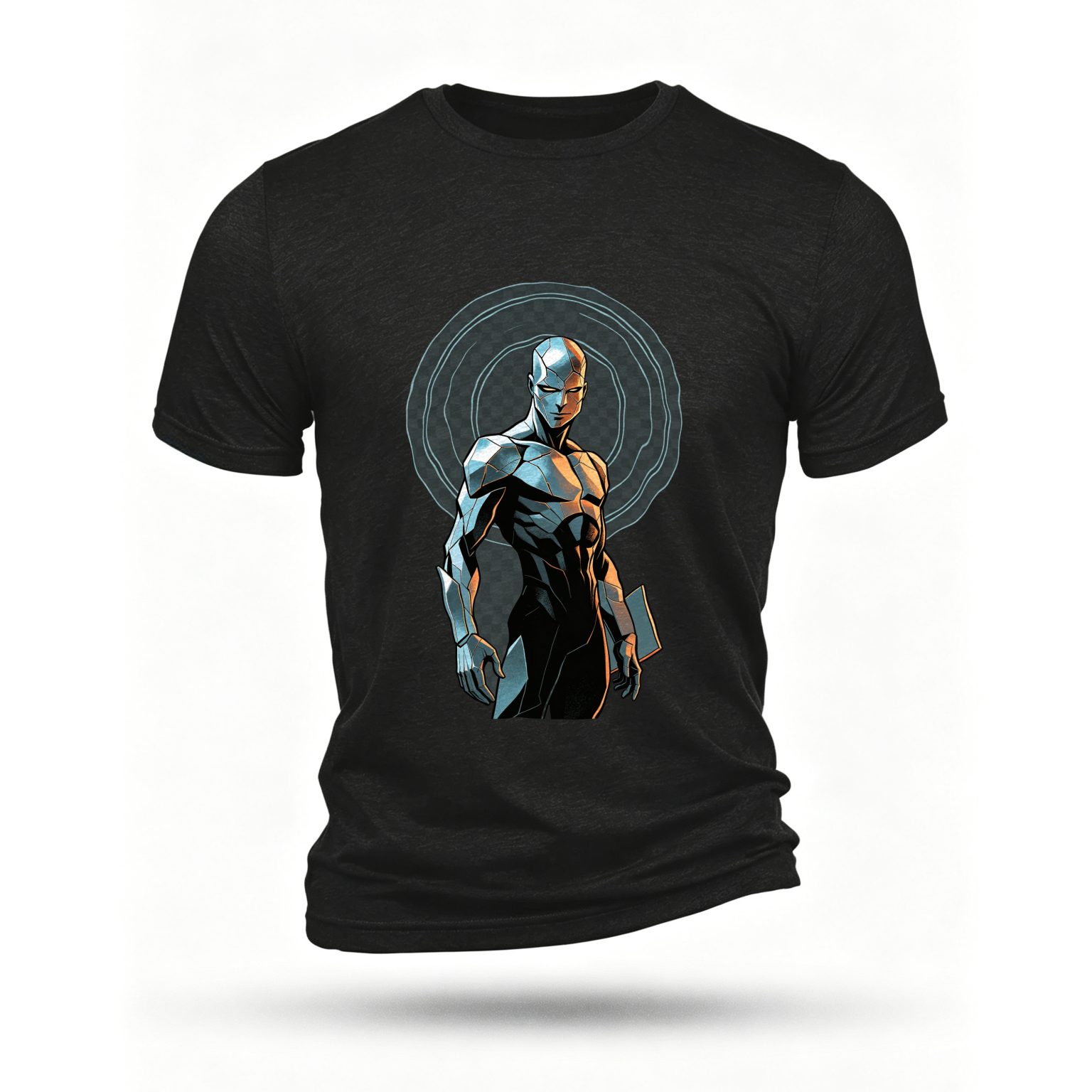 Black T-shirt, front print