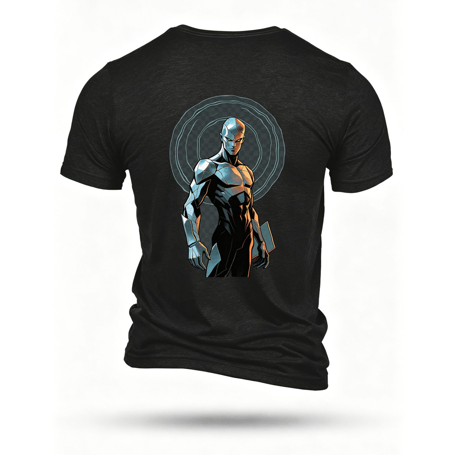 Black T-shirt, back print
