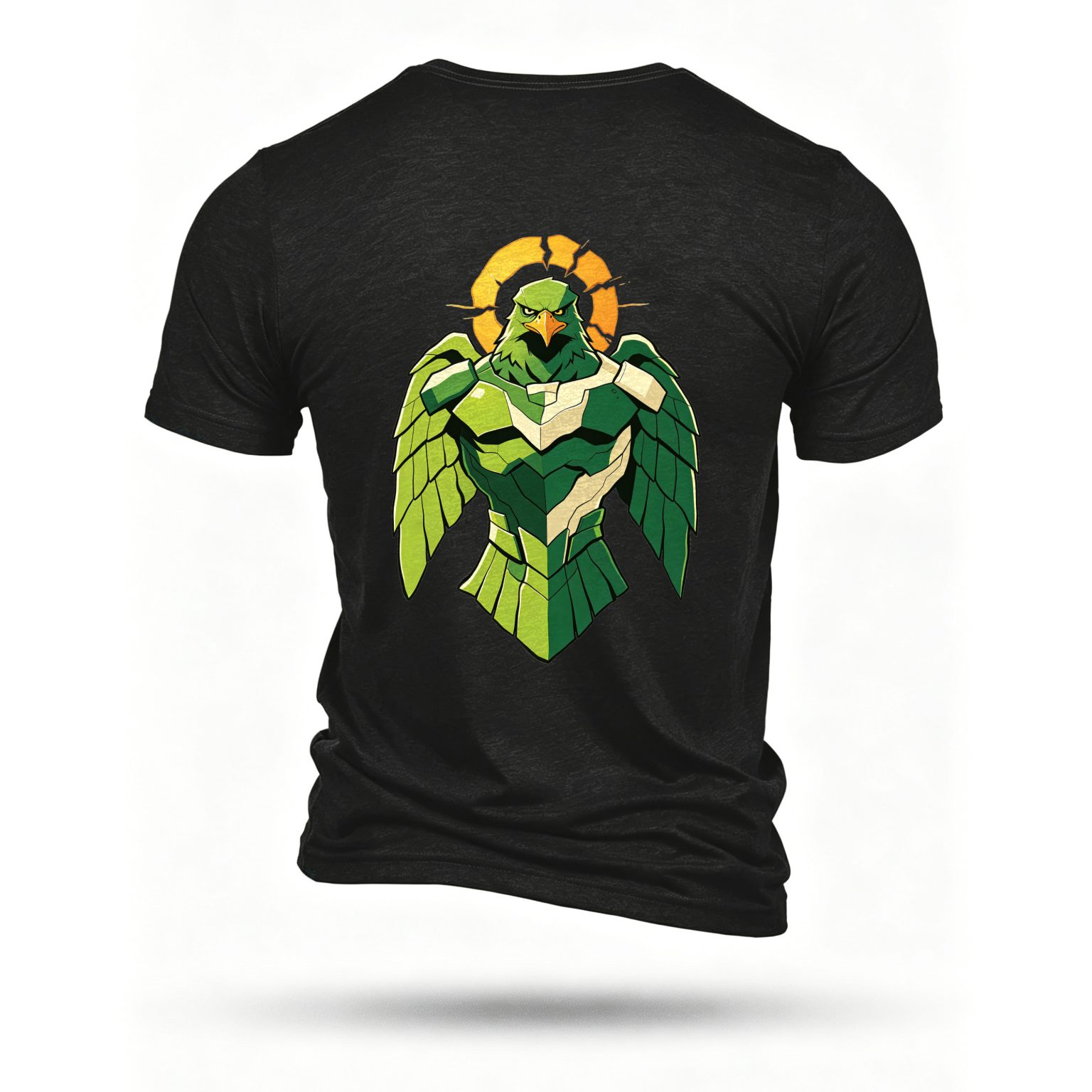 Black T-shirt, back print