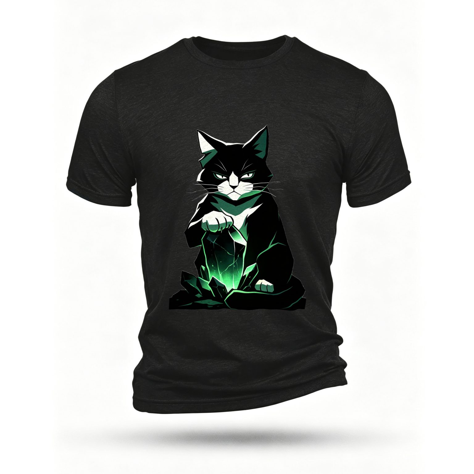 Black T-shirt, front print