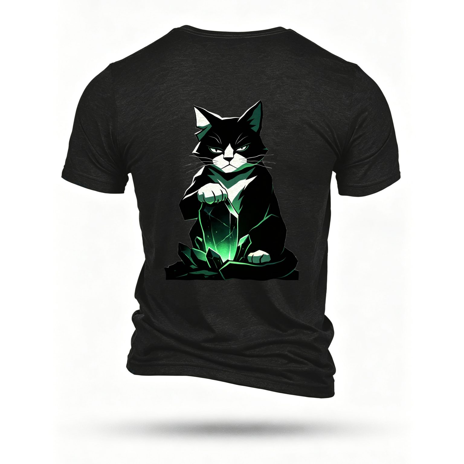 Black T-shirt, back print