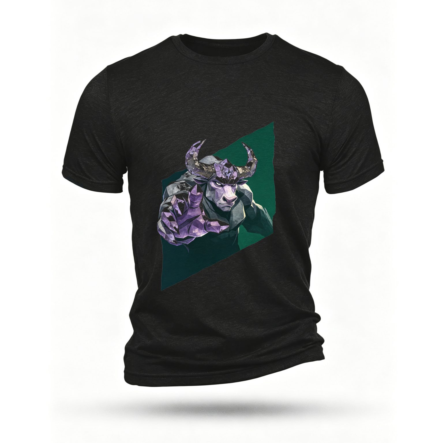 Black T-shirt, front print