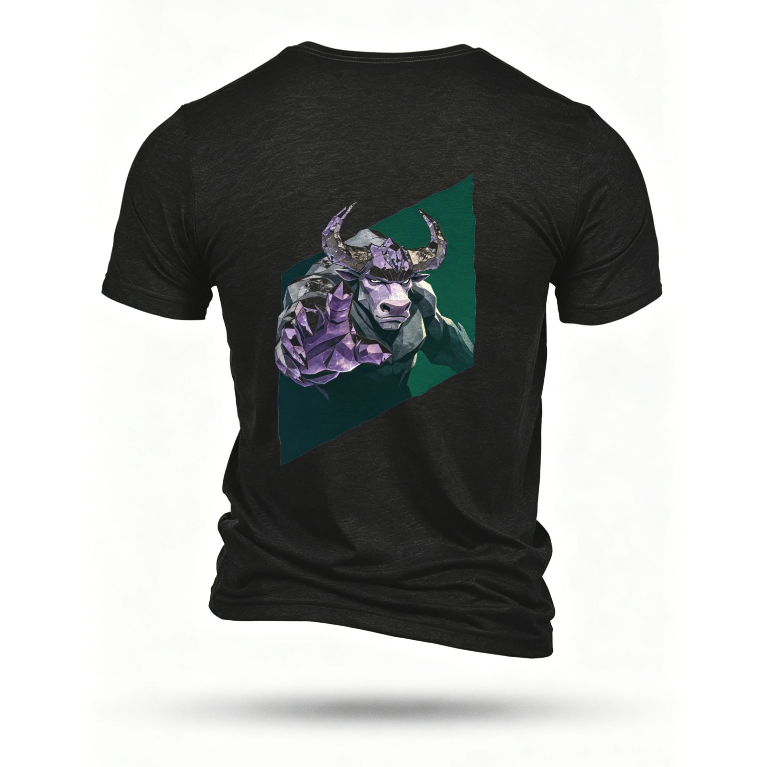 Black T-shirt, back print