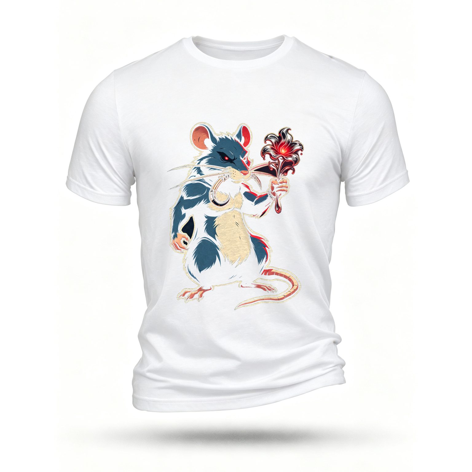 White T-shirt, front print
