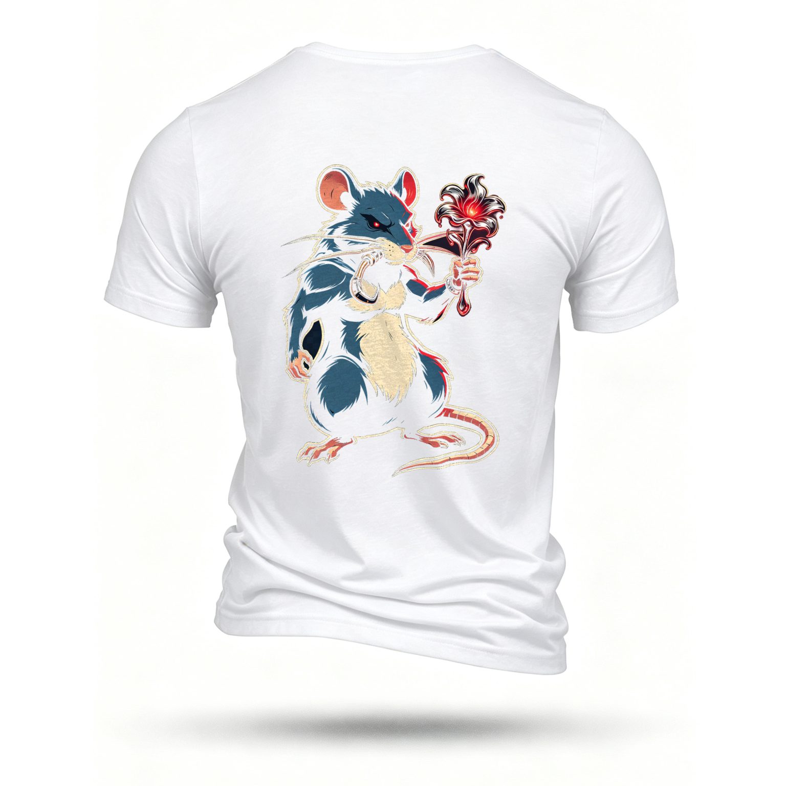 White T-shirt, back print