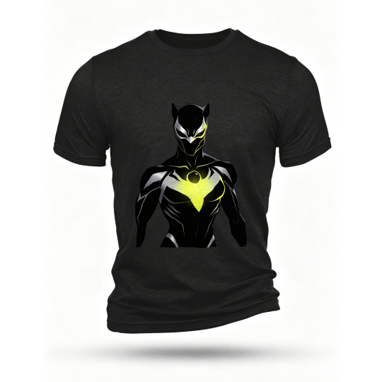 Black T-shirt, front print