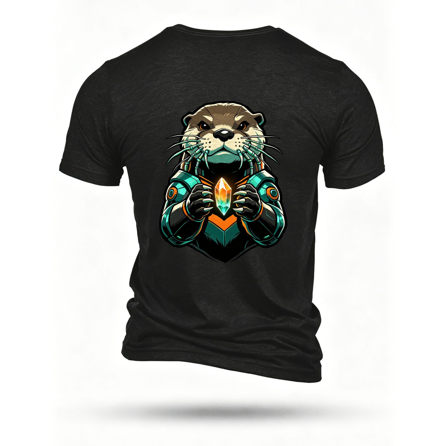 Black T-shirt, back print