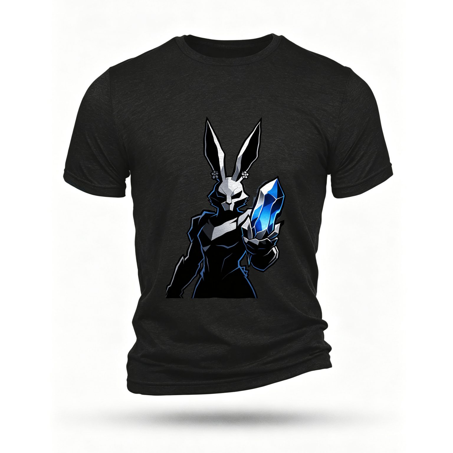 Black T-shirt, front print