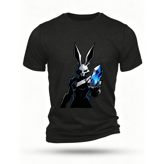 Black T-shirt, front print
