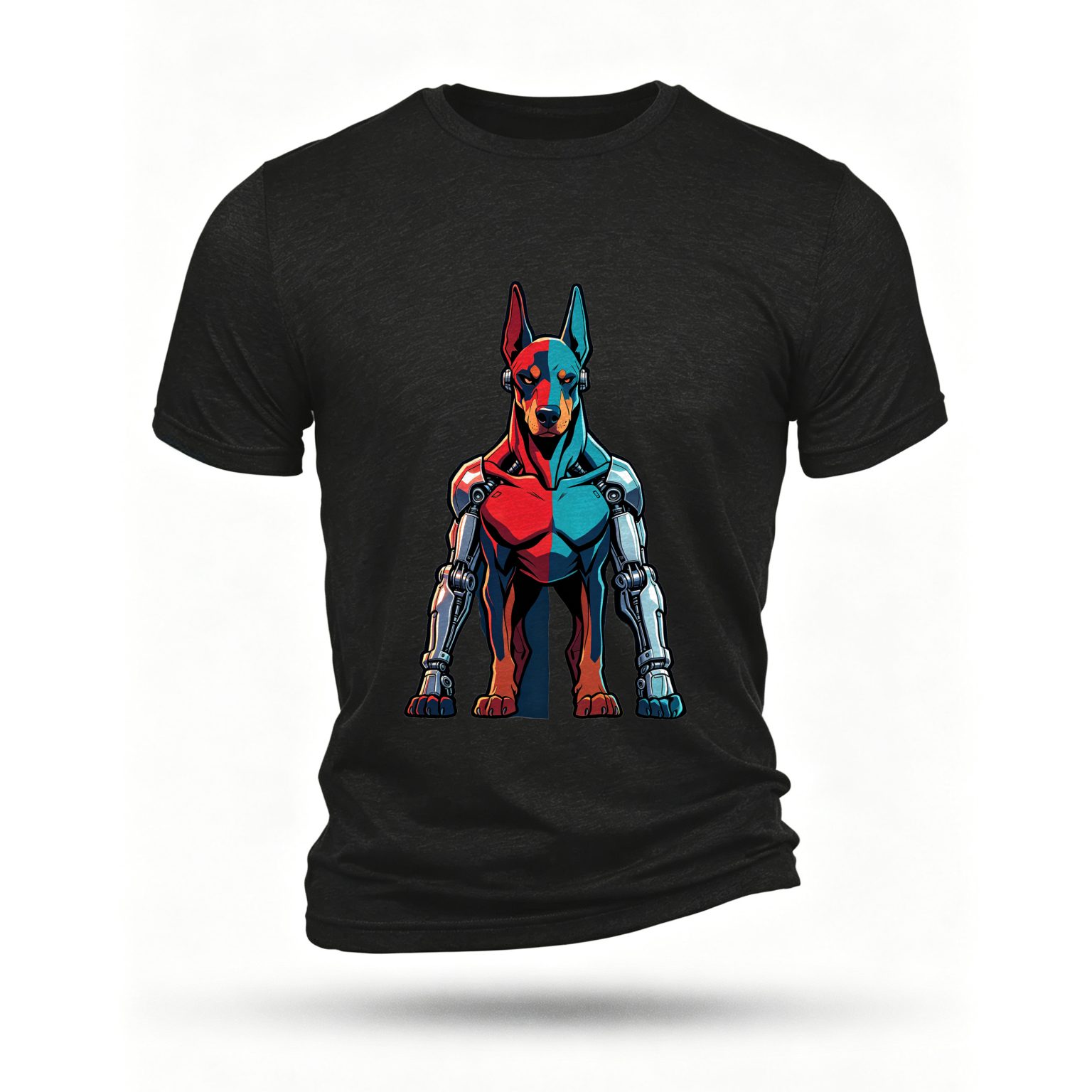 Black T-shirt, front print