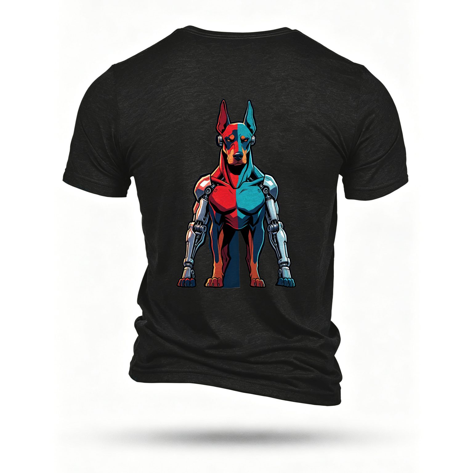Black T-shirt, back print