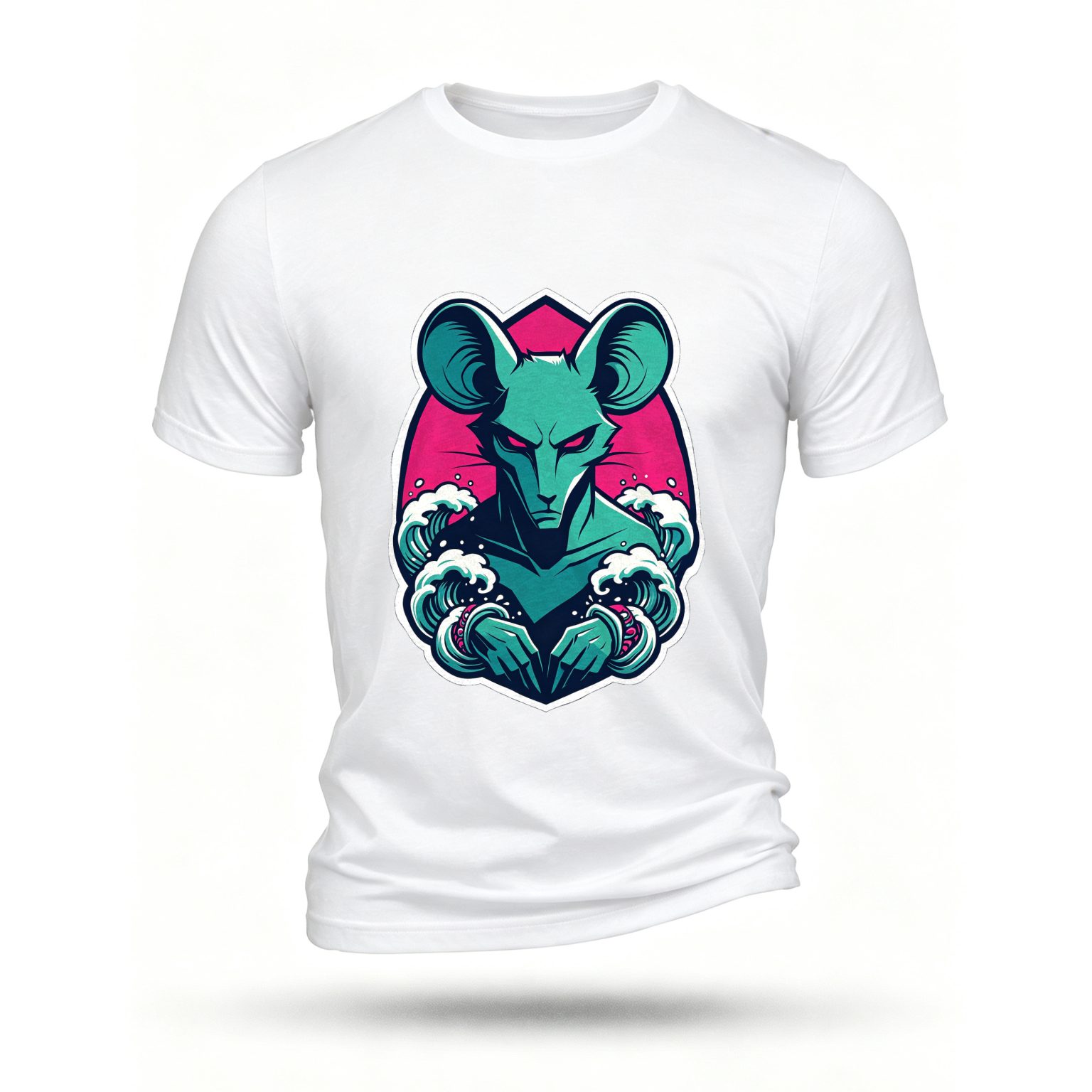 White T-shirt, front print