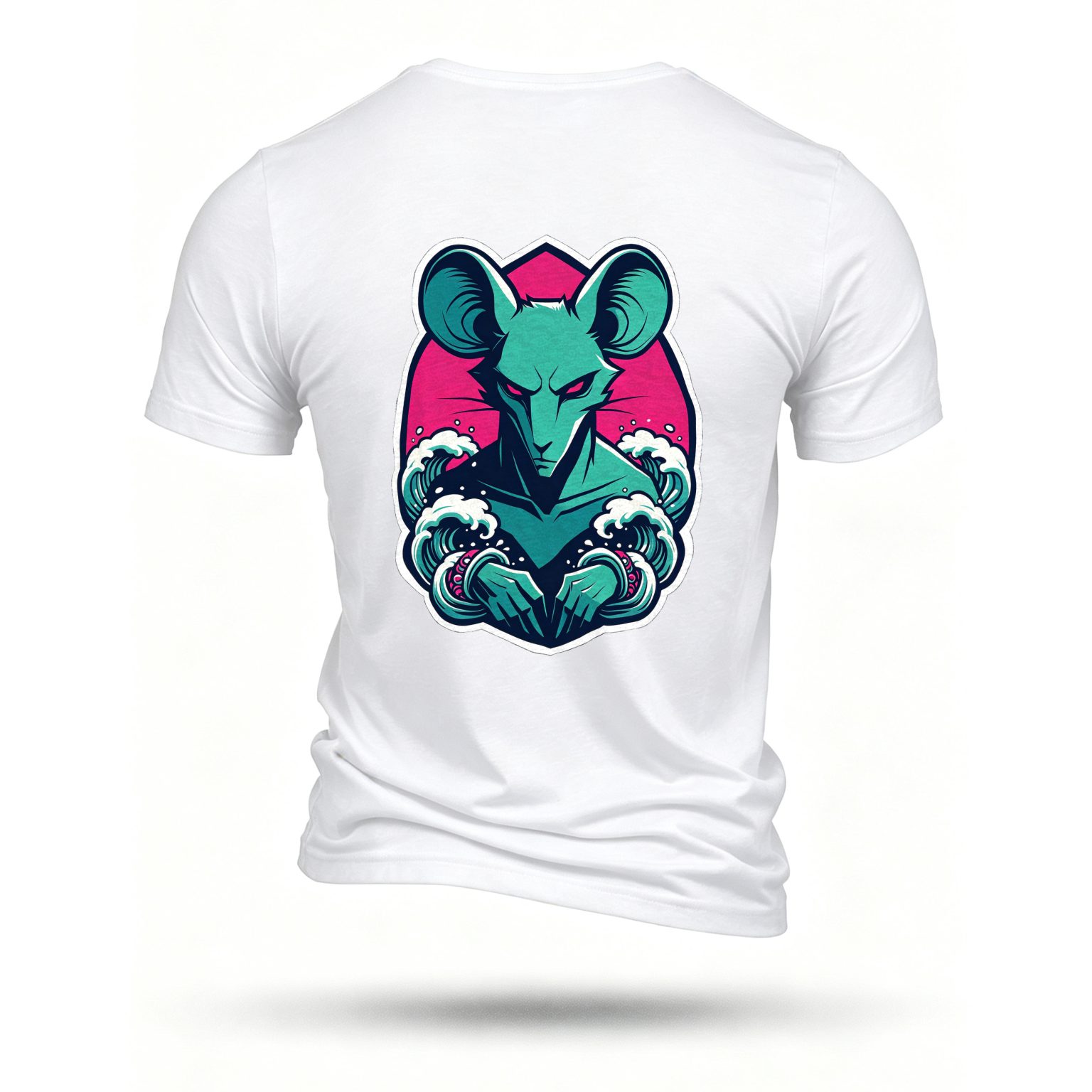 White T-shirt, back print