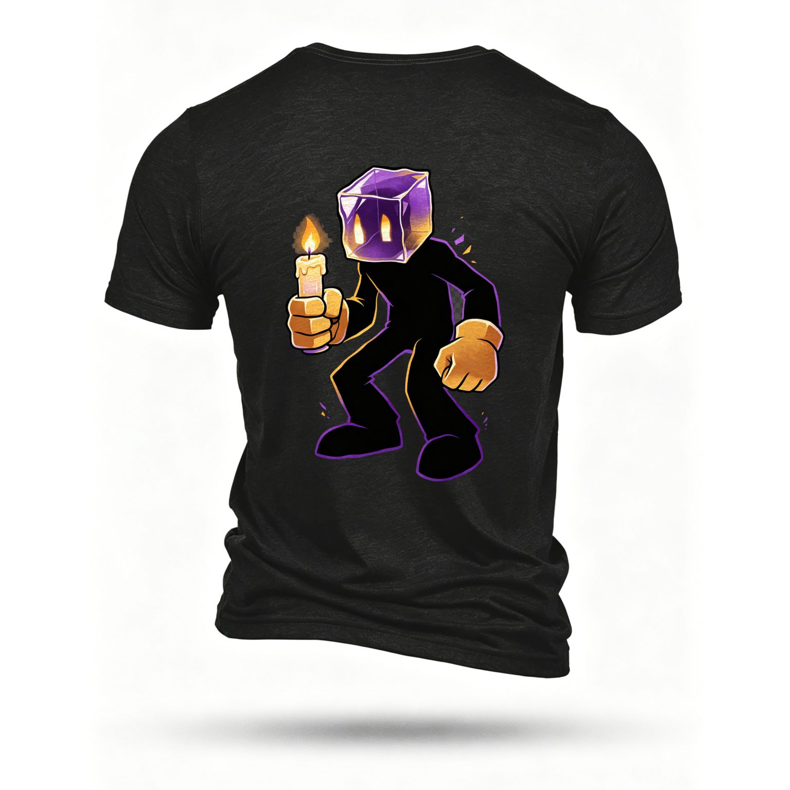 Black T-shirt, back print