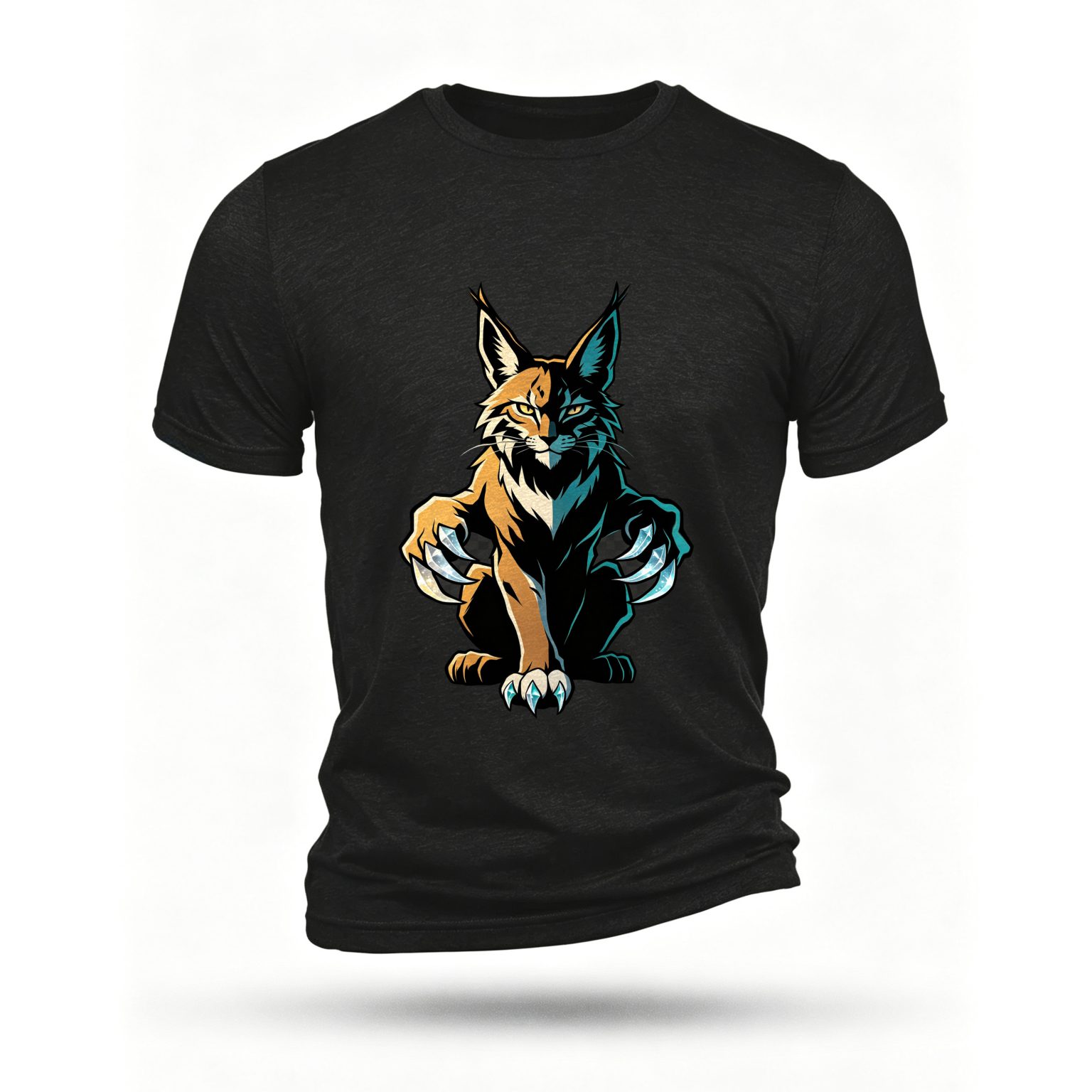 Black T-shirt, front print