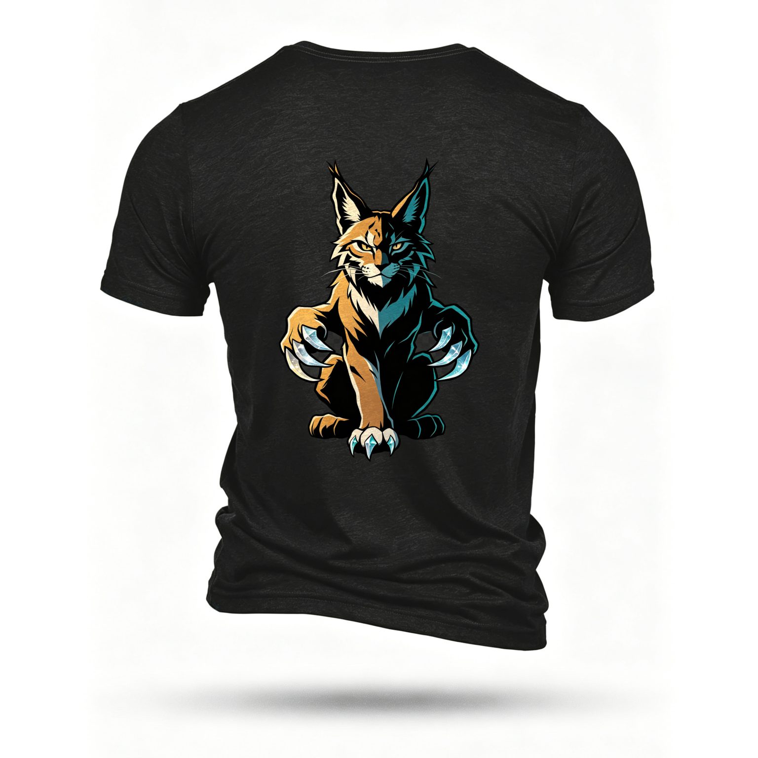 Black T-shirt, back print