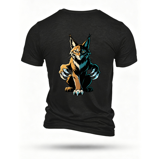 Black T-shirt, back print