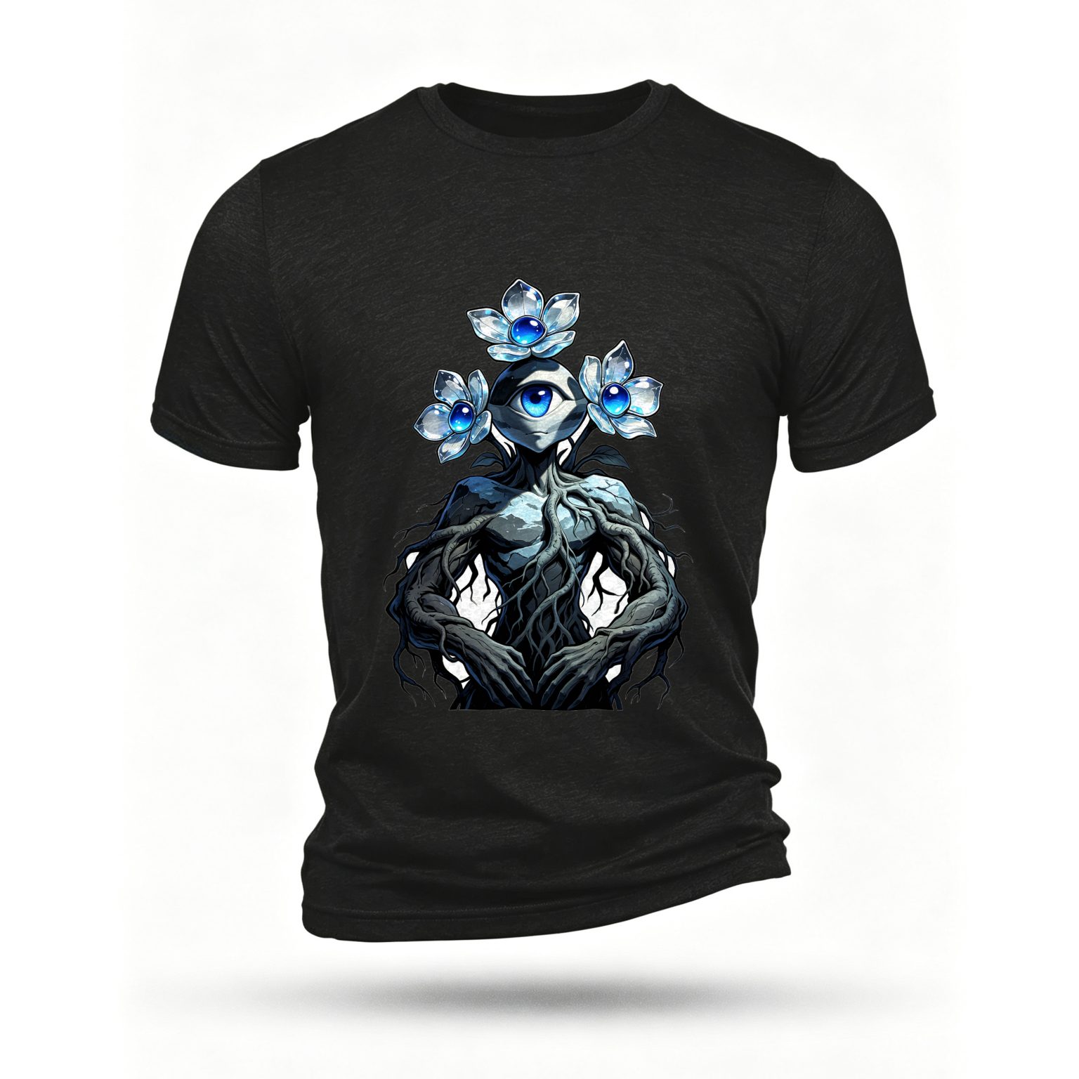 Black T-shirt, front print