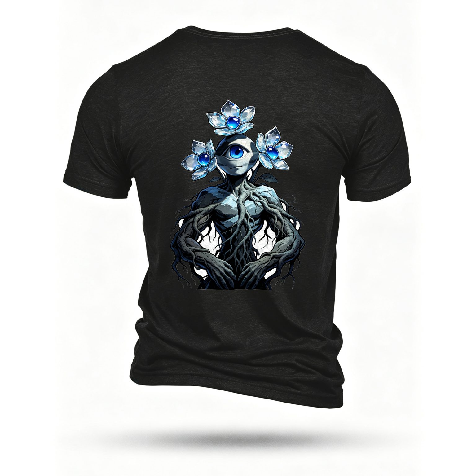 Black T-shirt, back print