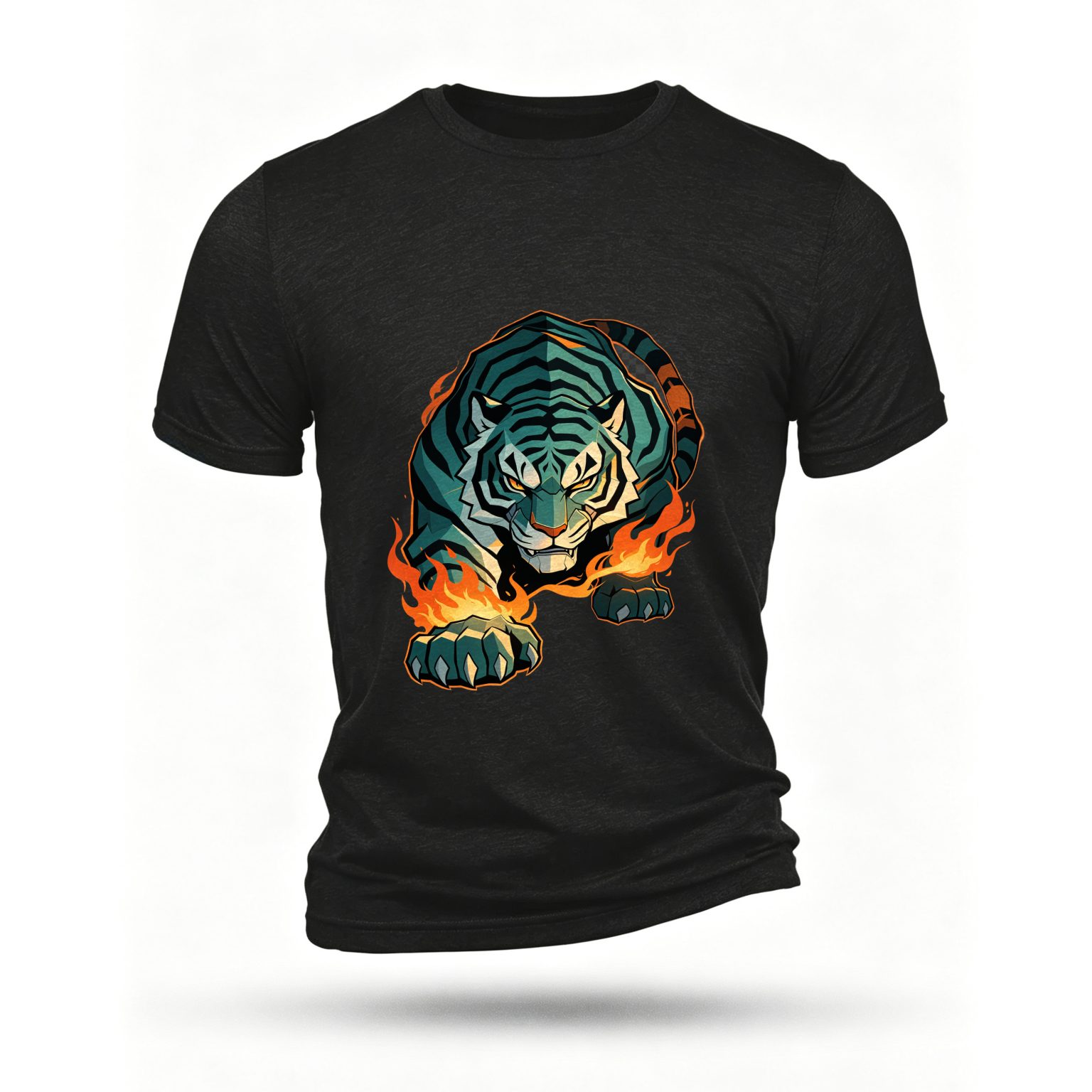 Black T-shirt, front print