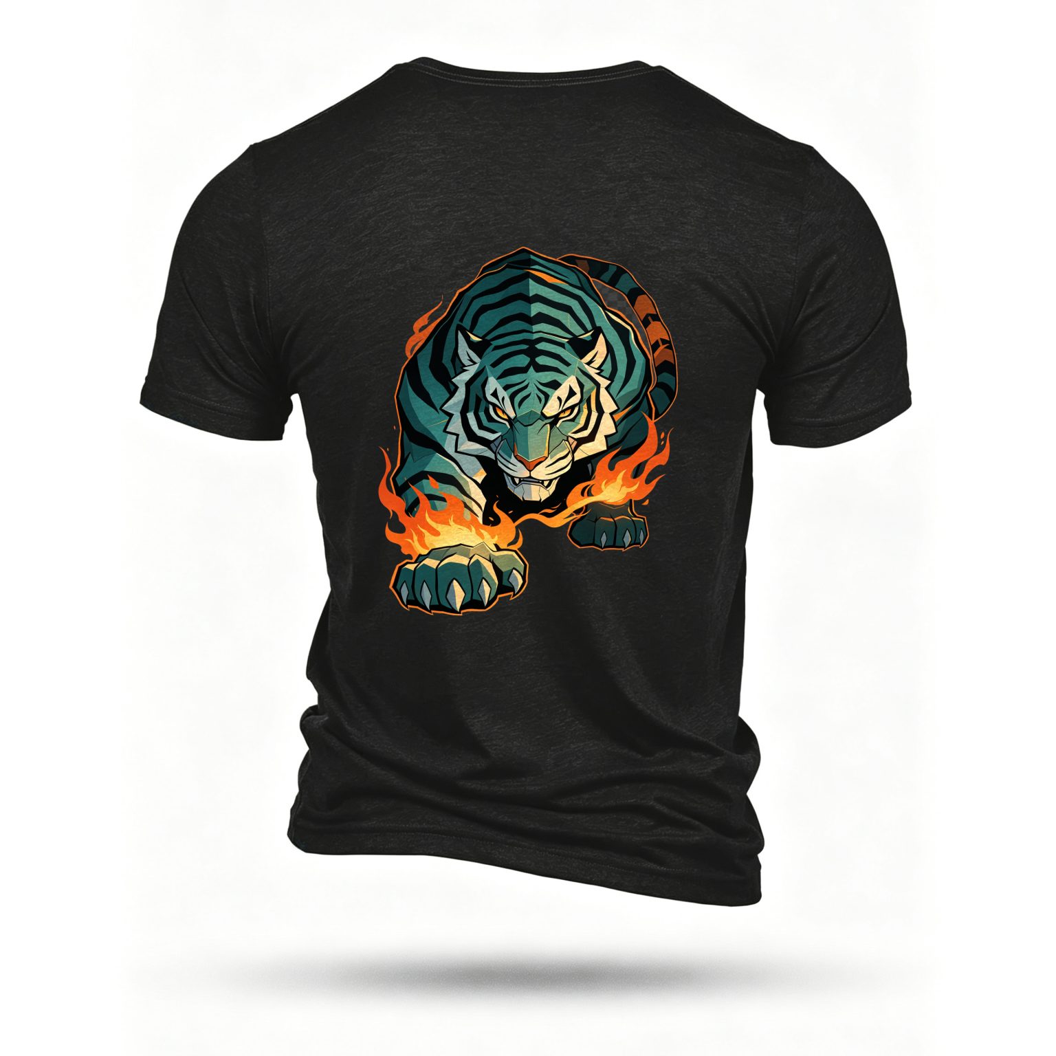 Black T-shirt, back print