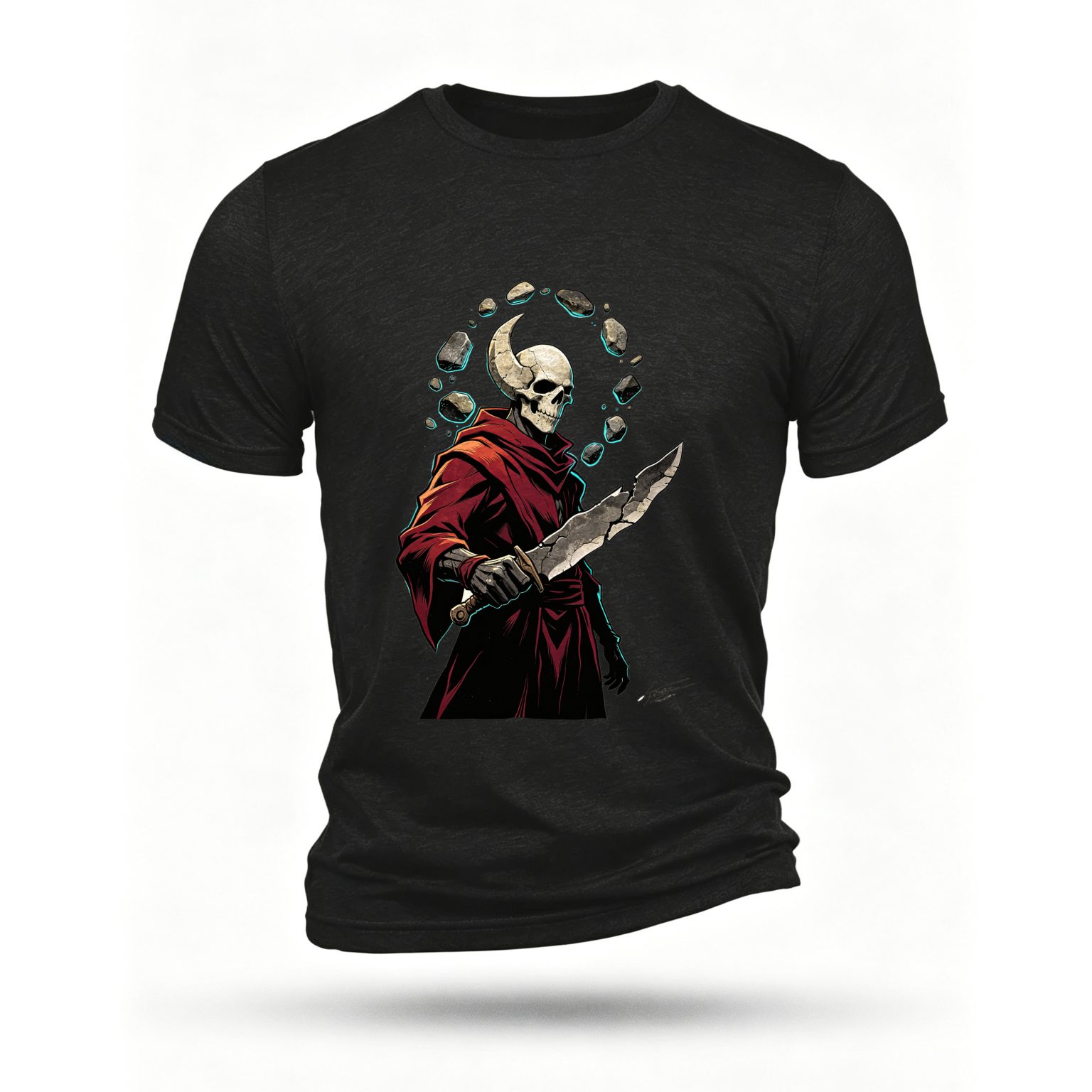 Black T-shirt, front print