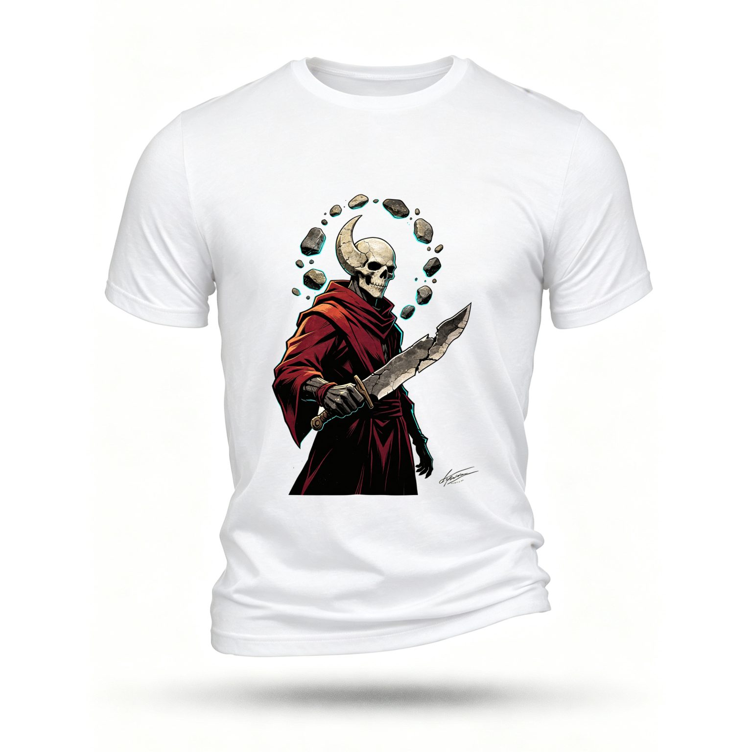 White T-shirt, front print
