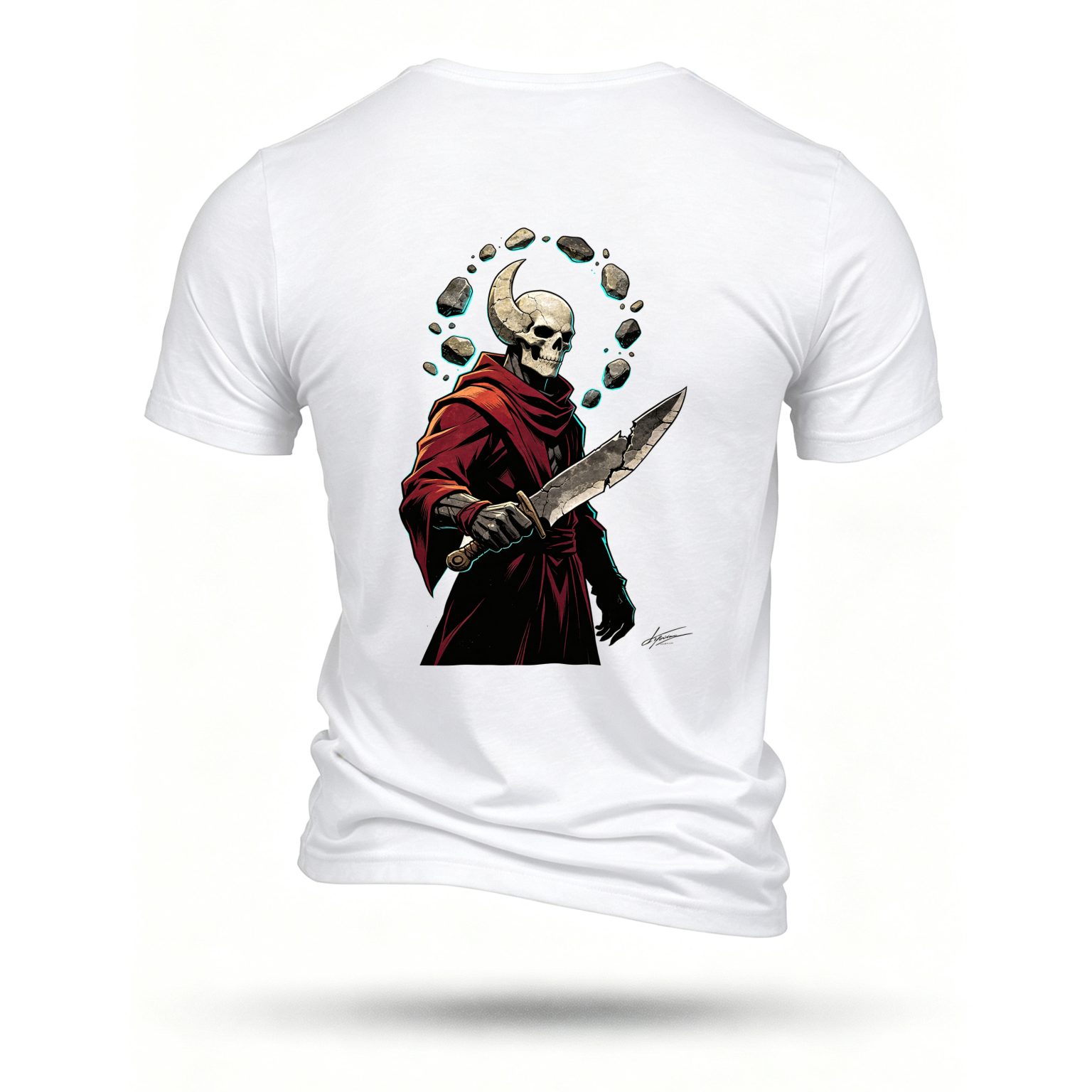 White T-shirt, back print