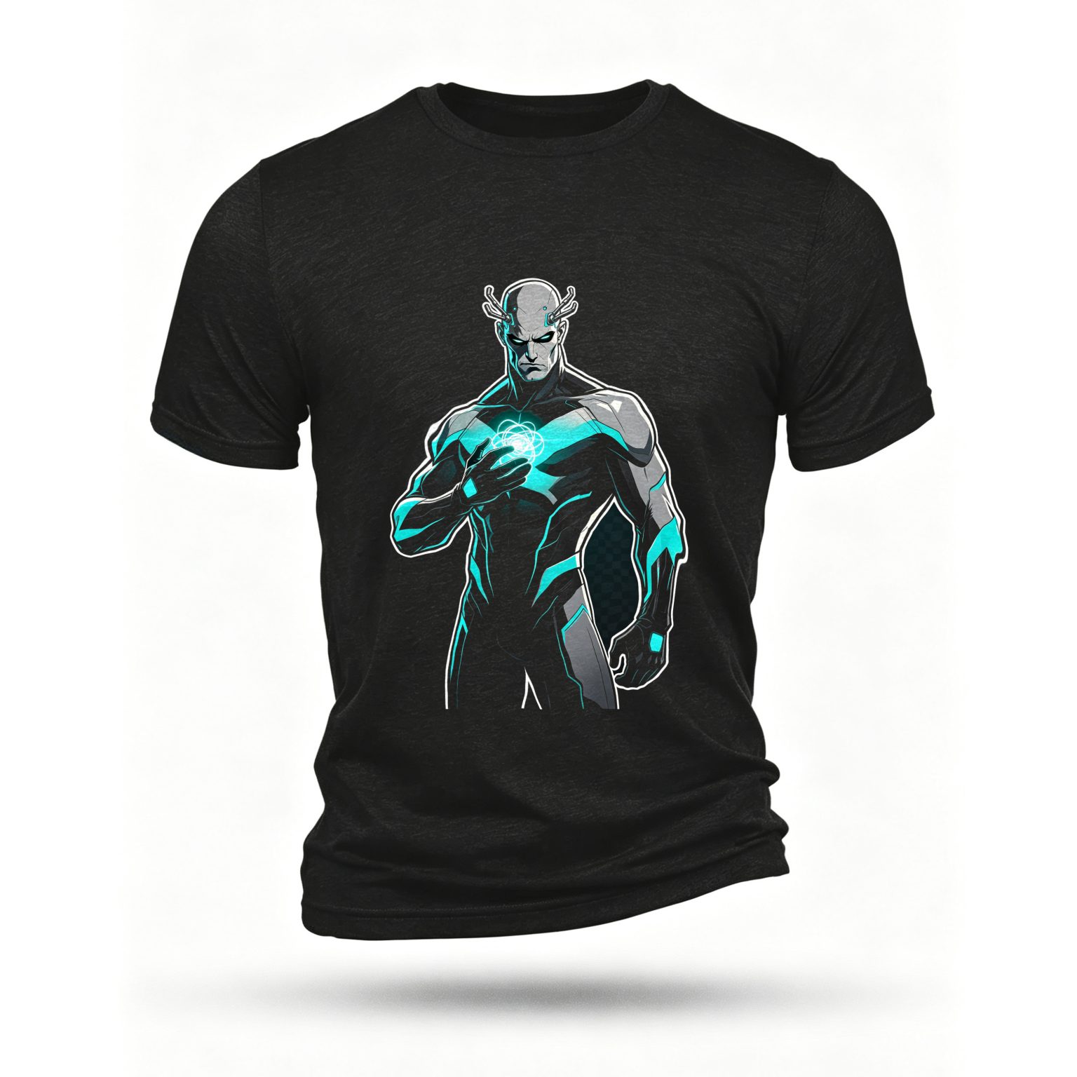 Black T-shirt, front print