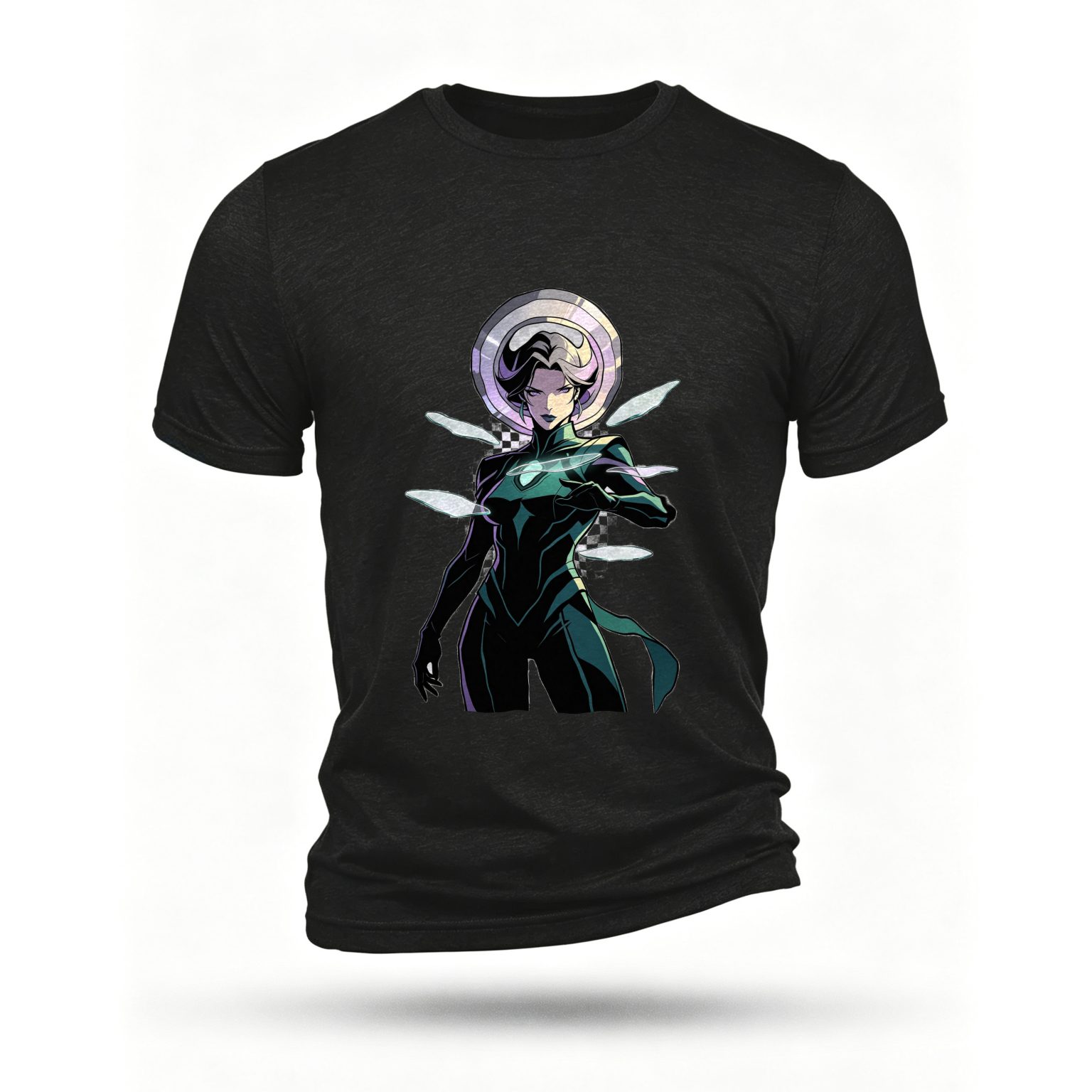 Black T-shirt, front print