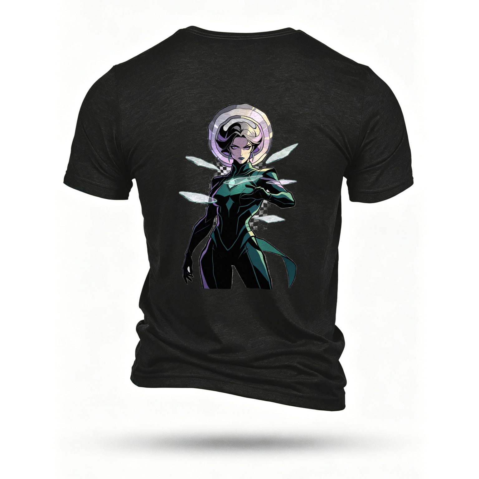 Black T-shirt, back print