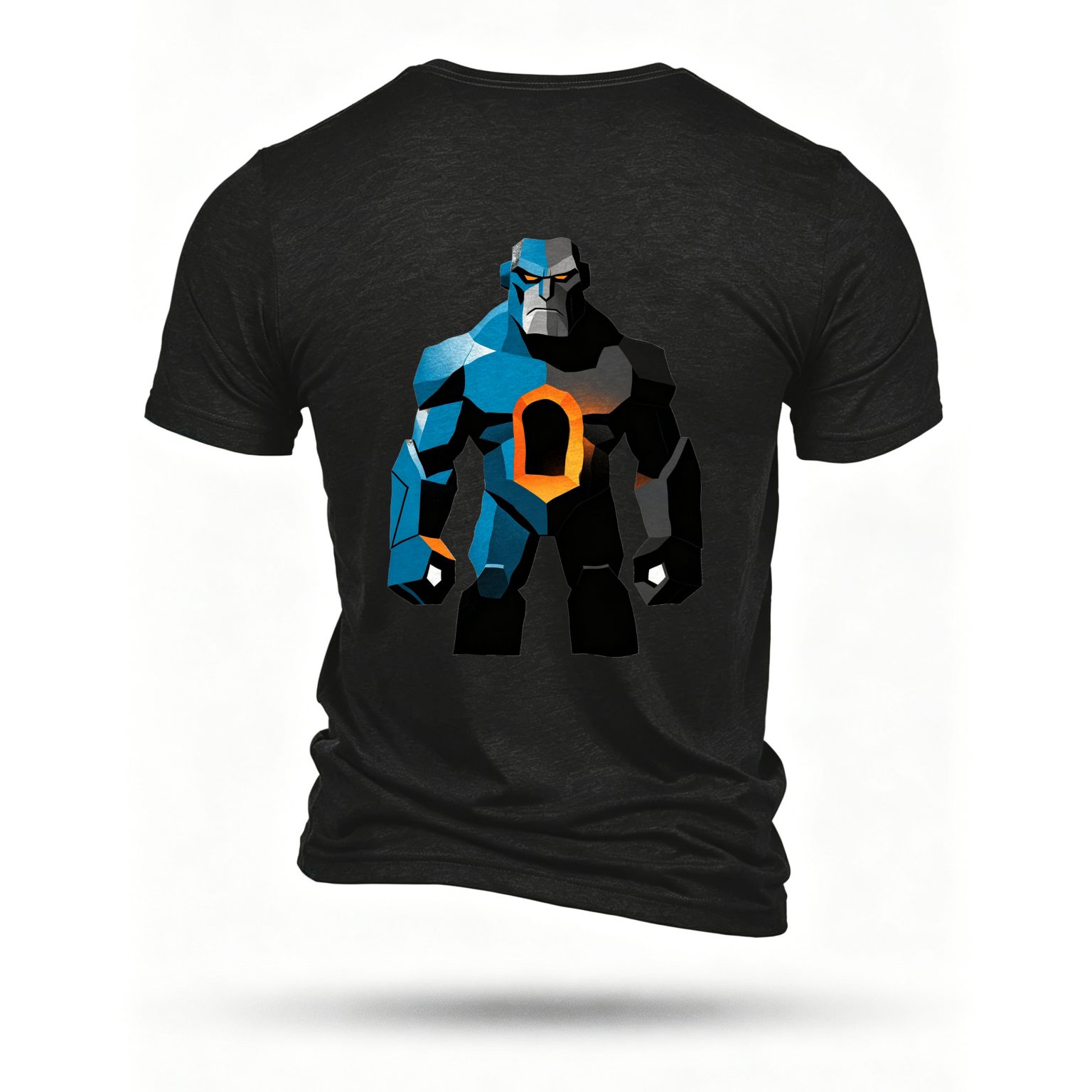 Black T-shirt, back print
