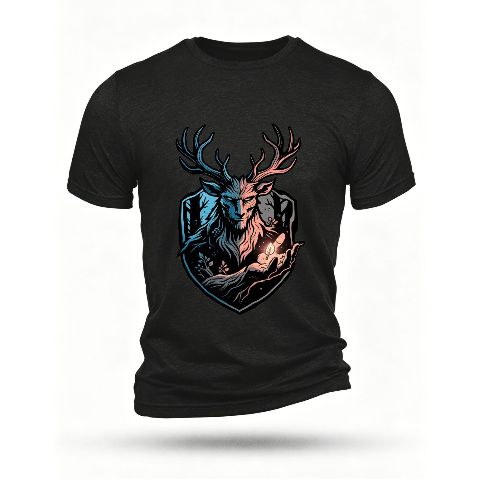 Black T-shirt, front print