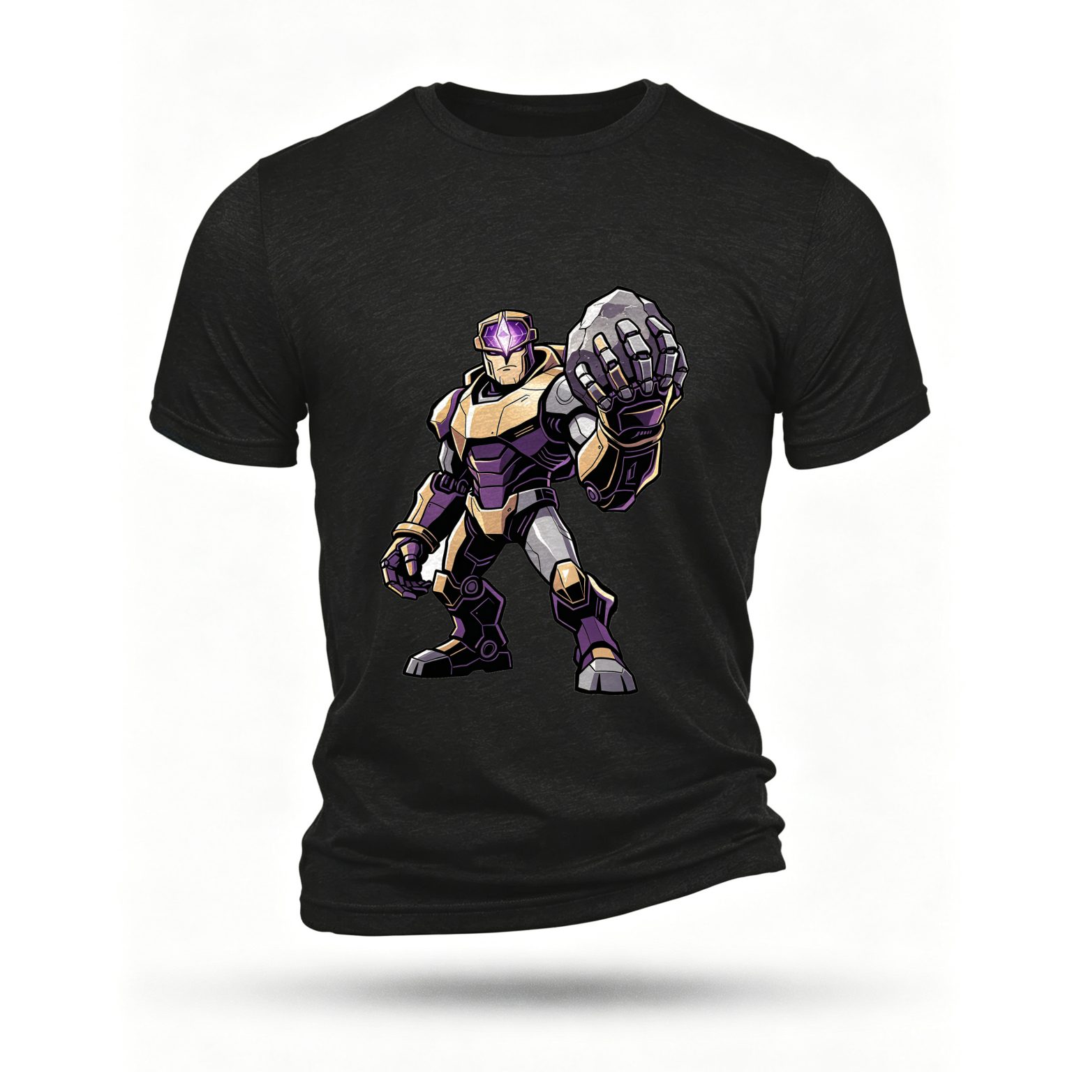 Black T-shirt, front print