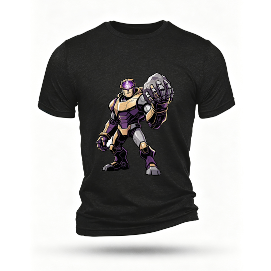 Black T-shirt, front print