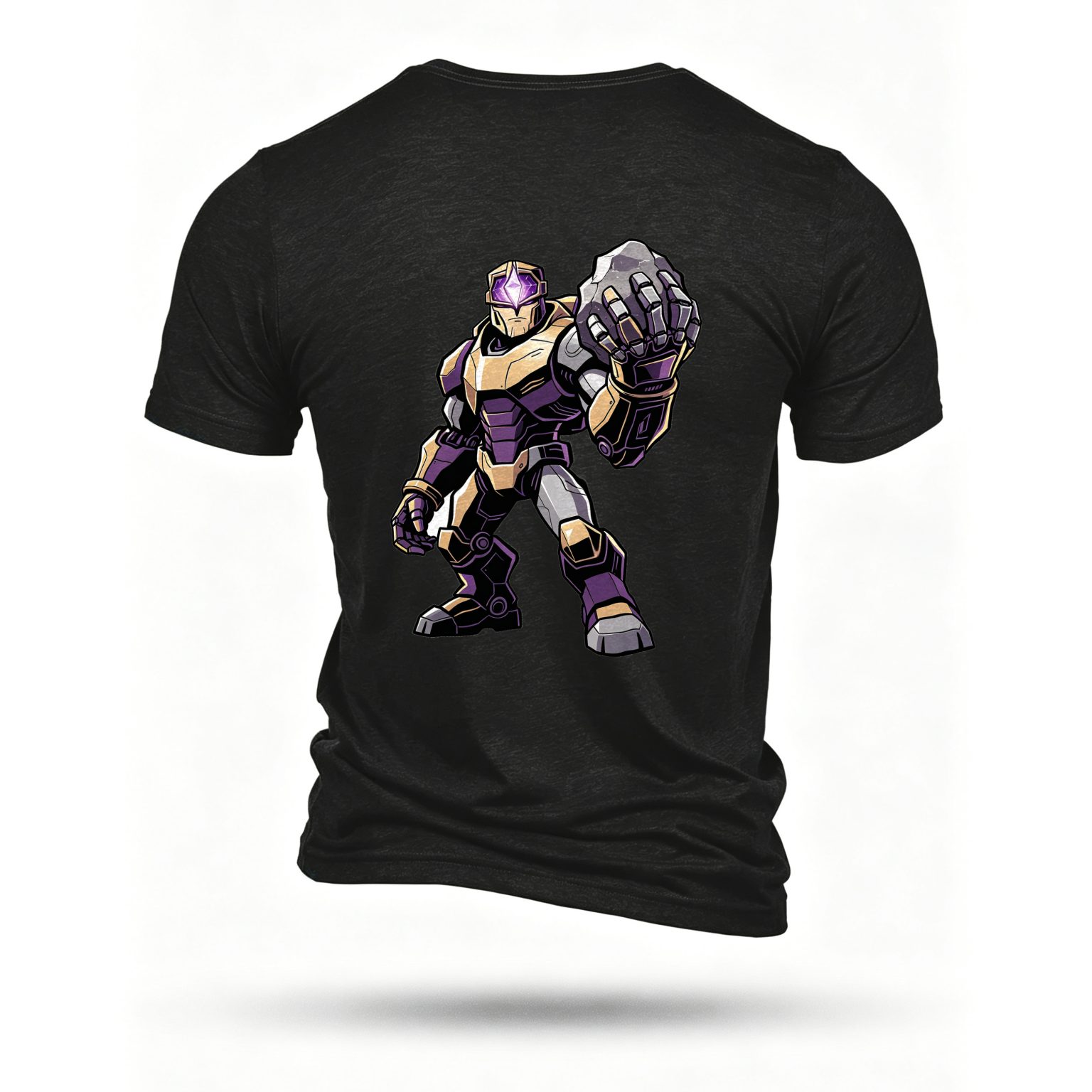 Black T-shirt, back print