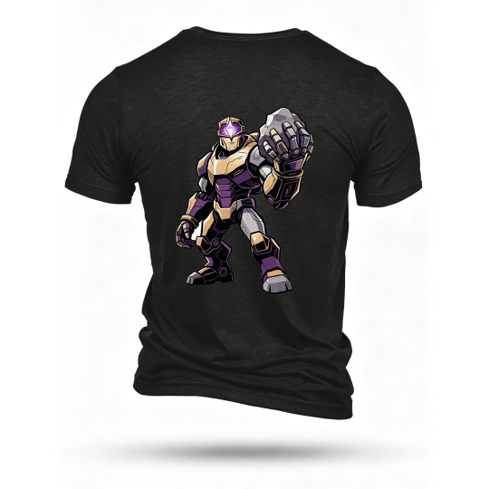 Black T-shirt, back print