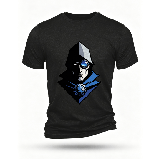 Black T-shirt, front print