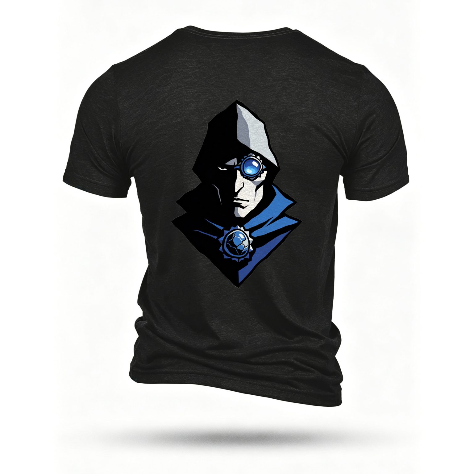 Black T-shirt, back print