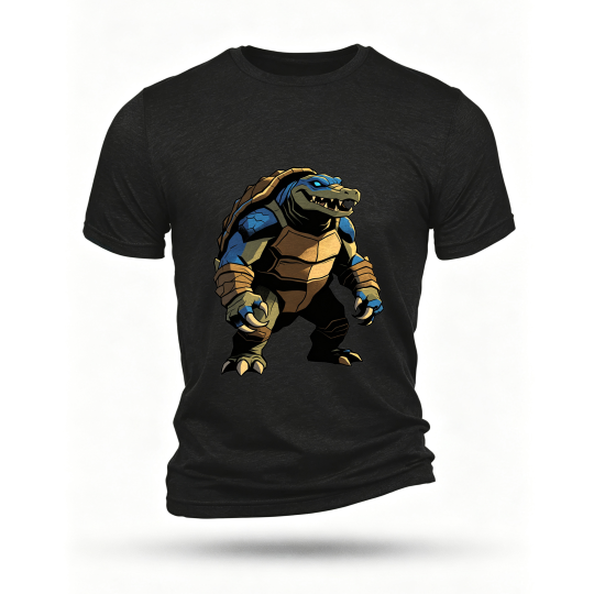 Black T-shirt, front print