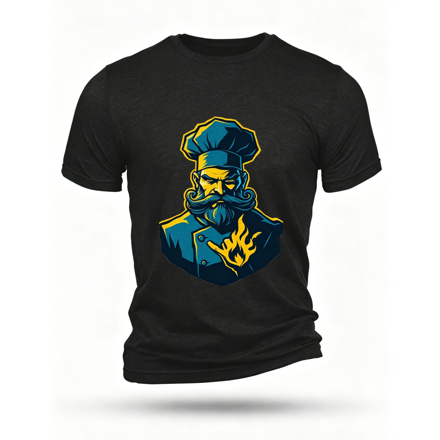 Black T-shirt, front print