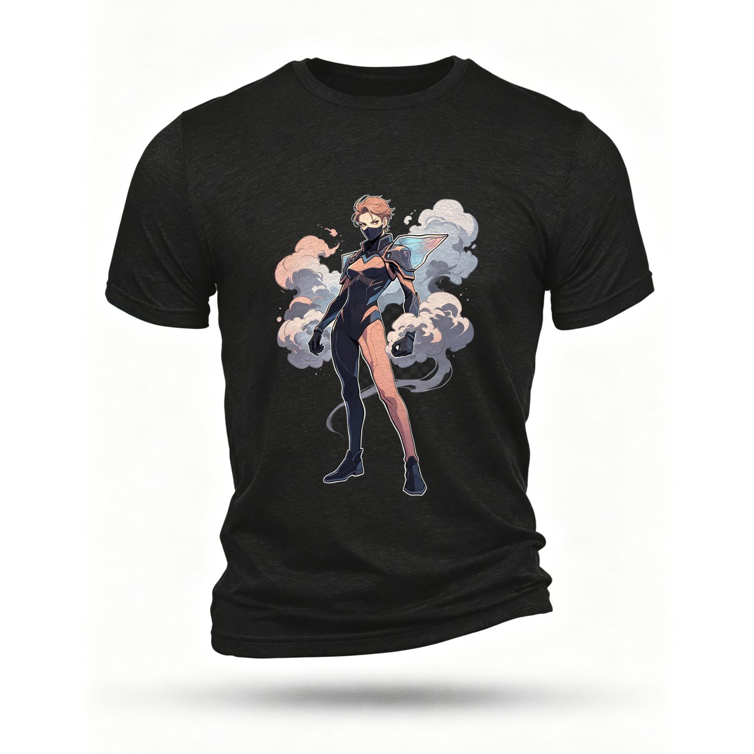 Black T-shirt, front print