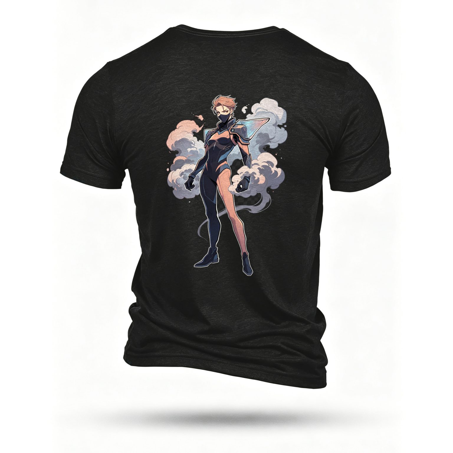 Black T-shirt, back print