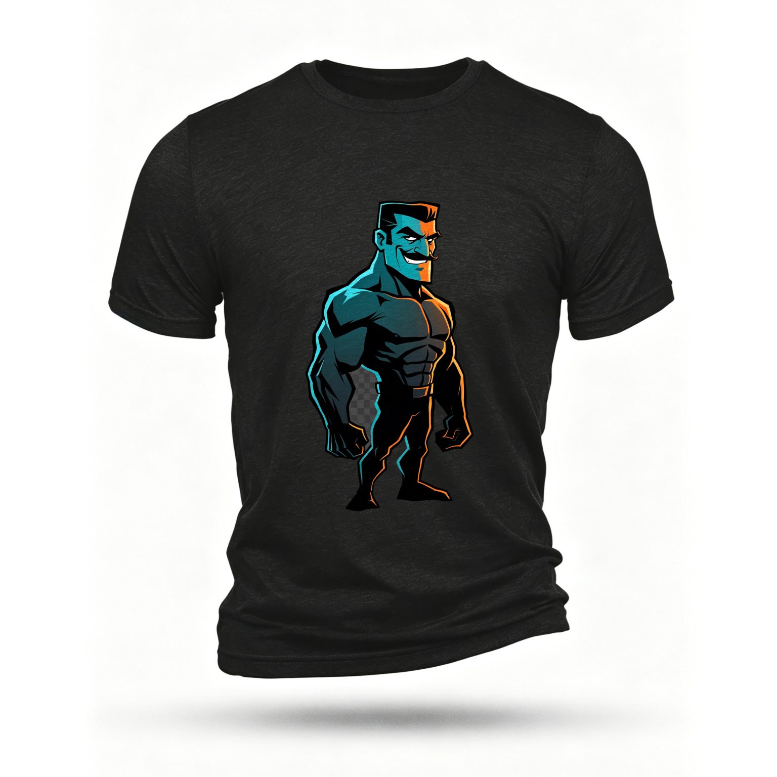 Black T-shirt, front print