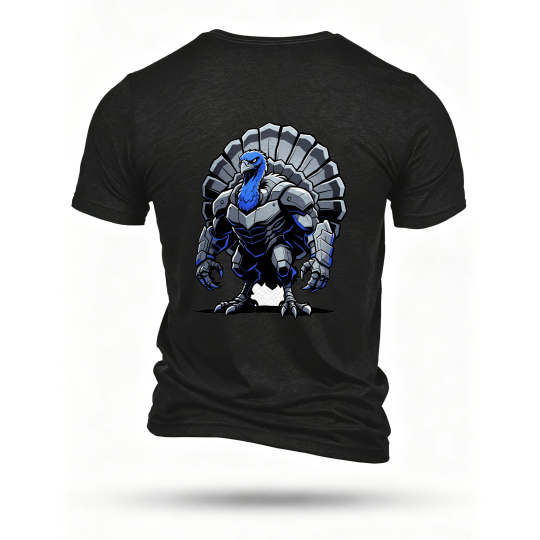 Black T-shirt, back print