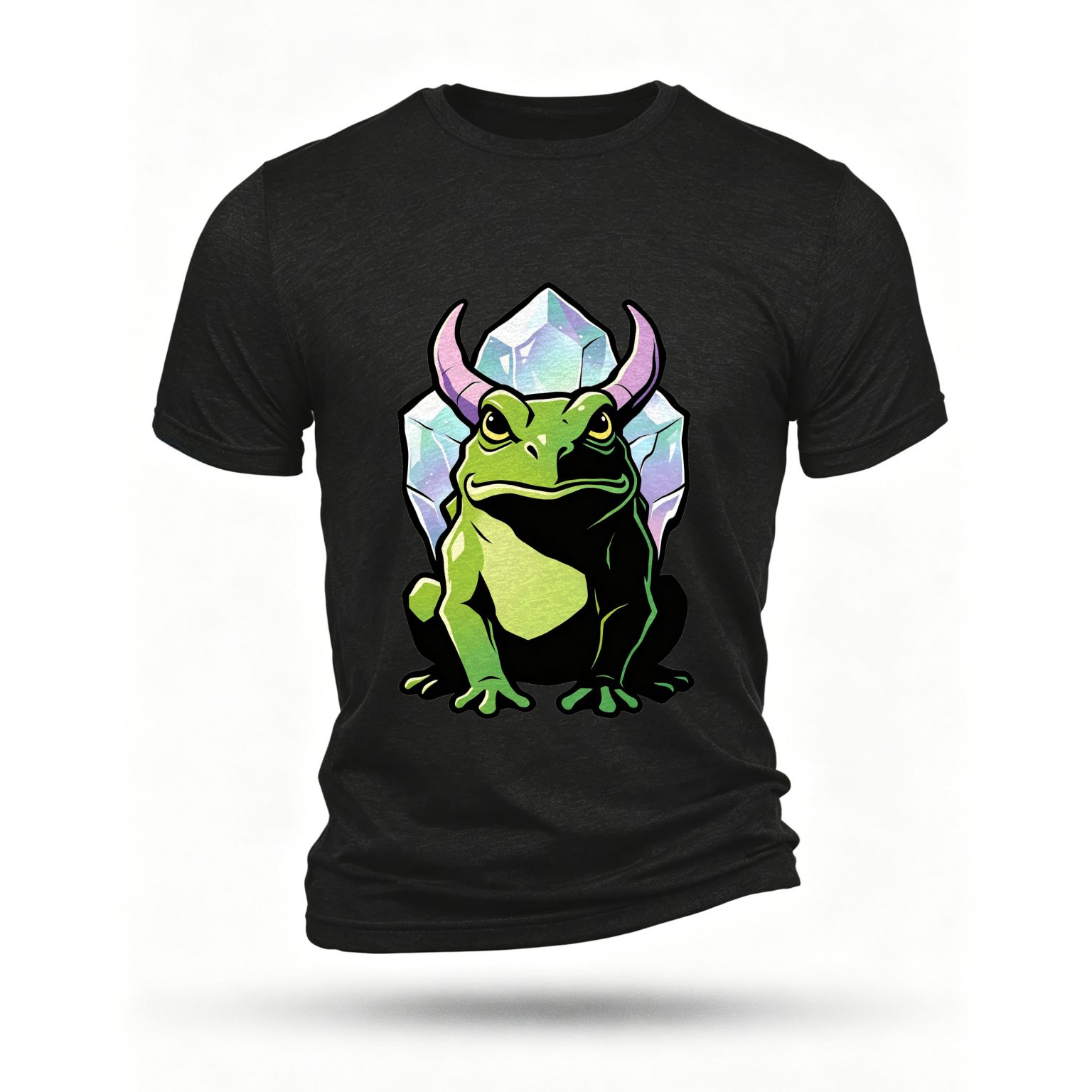 Black T-shirt, front print