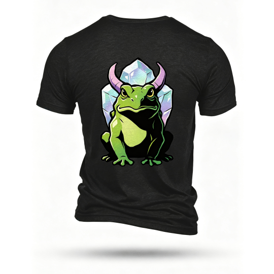 Black T-shirt, back print