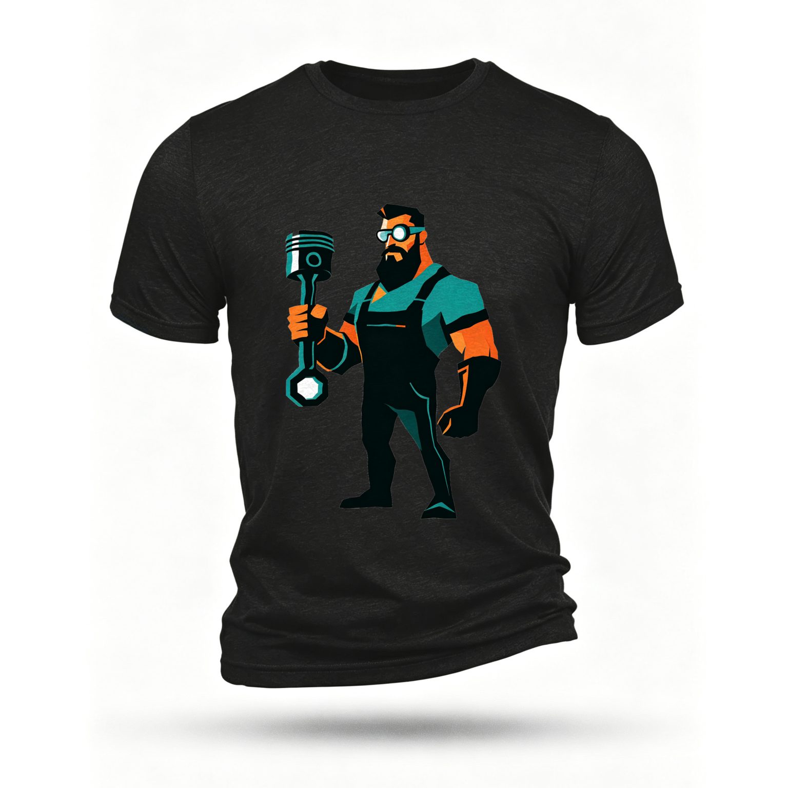Black T-shirt, front print