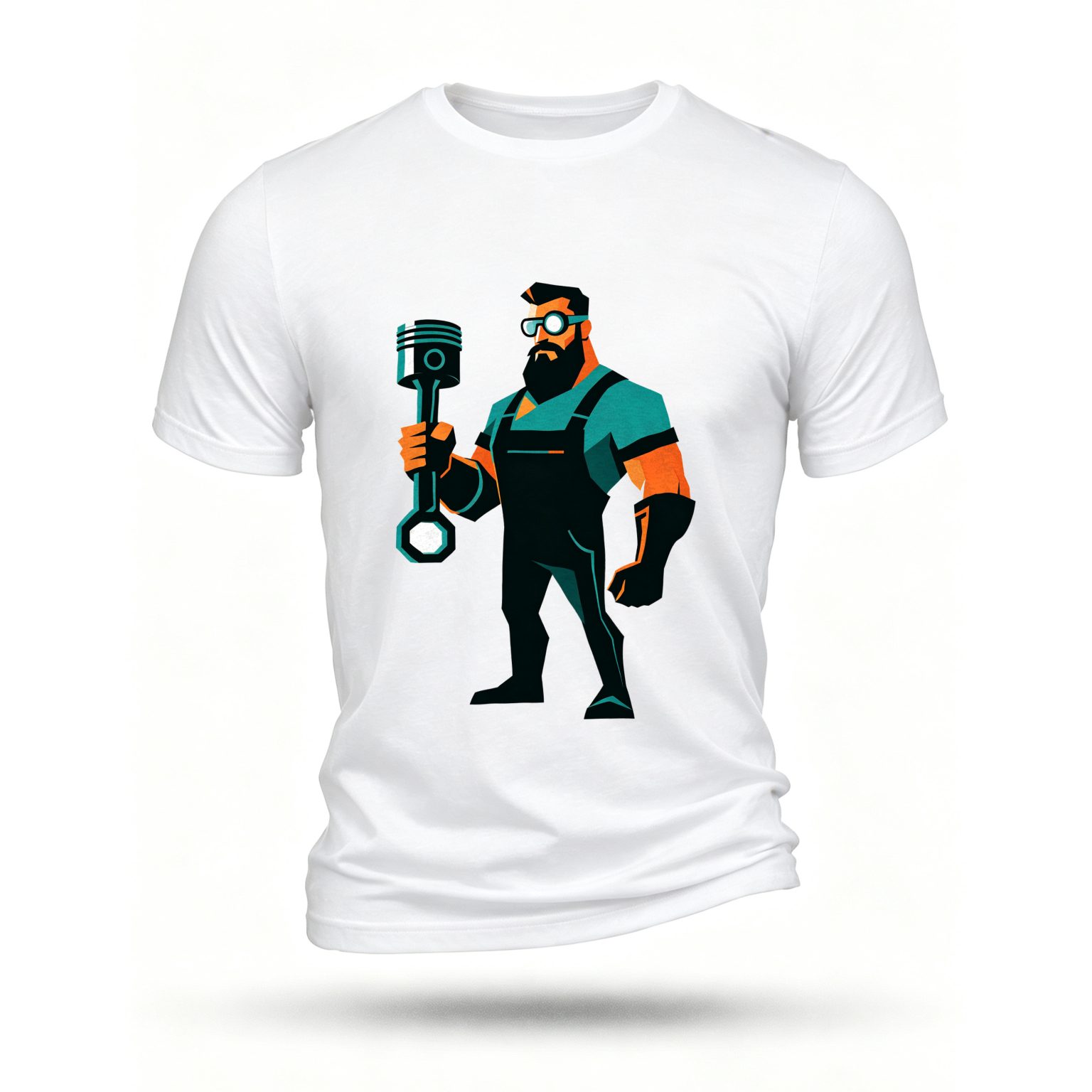 White T-shirt, front print
